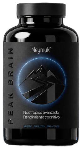 Bote de PEAK BRAIN de Neymuk, nootrópico avanzado, 60 cápsulas veganas